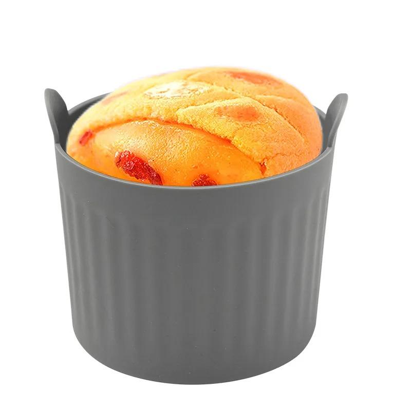 1/4PCS Reusable Silicone Air Fryer Liners and Baking Cups Accessories for Eggs Cakes Meatballs Non-Stick Kitchen Baking Tools