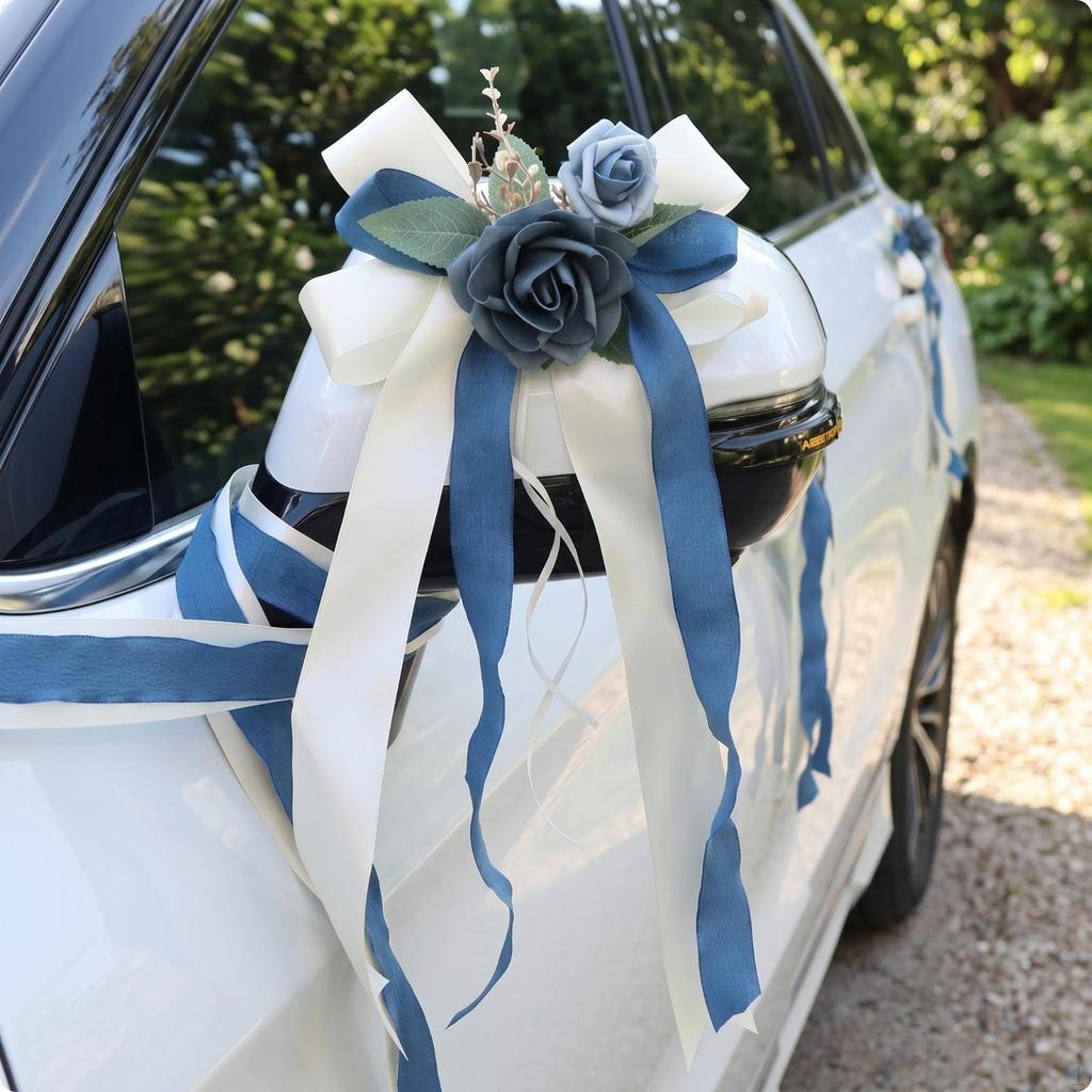 Car Mirror Bow with Streamers Lightweight Ribbon Decoration Hanging Decorations for
