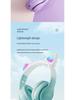 Sky Blue Cat Ear Bluetooth Headphones with Breathing Light