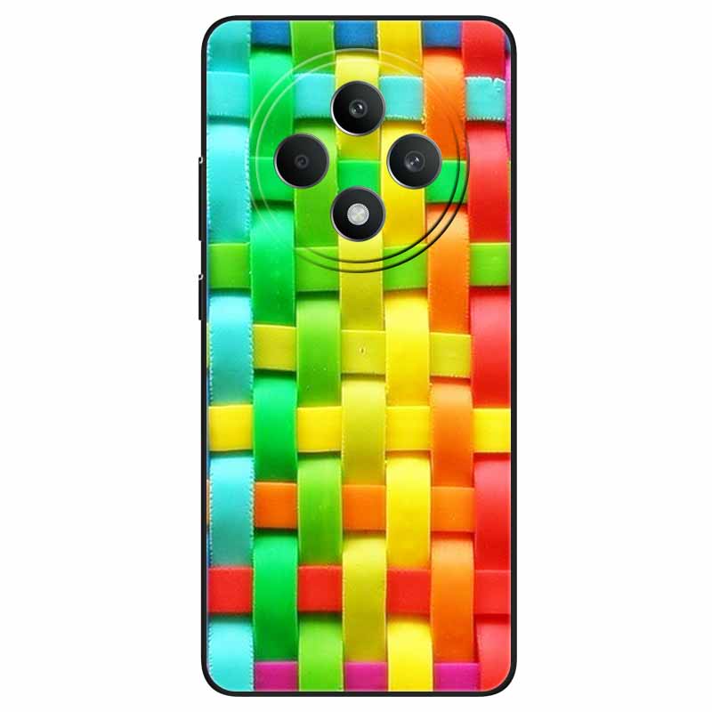 For OPPO Reno 12F 5G Case Cool Black Soft Silicone Cover for Oppo Reno12 FS Cartoon TPU Shell On Reno12 F Protective Funda Capas