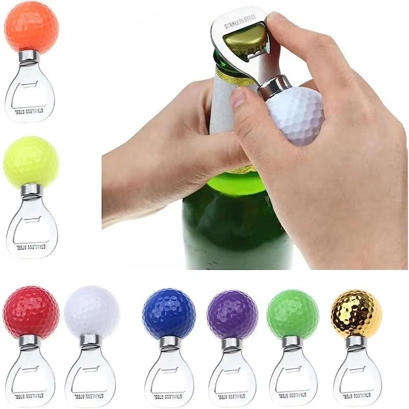 Golf Ball Bottle Opener - Stainless Steel Multifunctional Tool for Wine/Beer - Sports-Themed Barware for Golf Enthusiasts