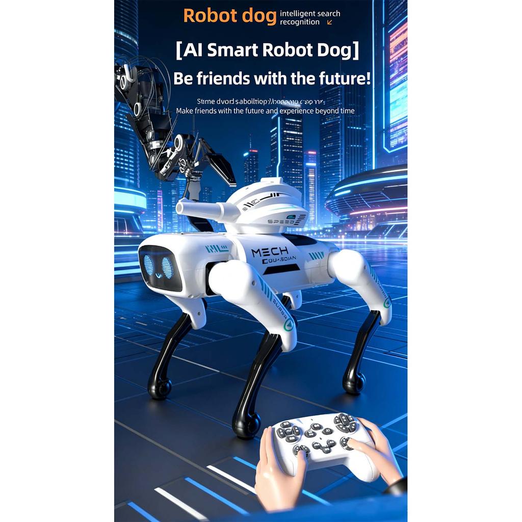 Educational Intelligent Programmable Remote Control Robot Dog Voice Control Wi-Fi App Control Plastic Material Children's