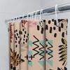 Abstract Bathroom Decor Shower Curtain Modern Pattern Orange Black Red Print For Home Bath Decoration (180X180Cm)