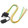 Oyviny 4 Pin 5 Wire Trailer Wiring Harness 18 Inches, 16AWG Pure Copper Bond Trailer Light Wiring For Utility Rewiring Both-Side Taillights 4 Way