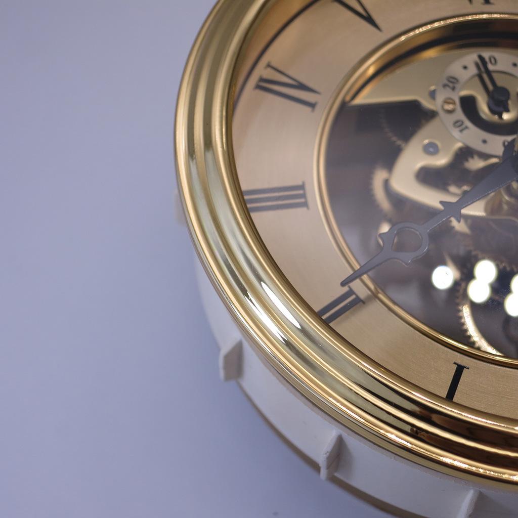 3D Small Wall Clock Retro Gold Table Clocks Wall Home Decor Shabby Chic Accessories Metal Transparent Movement Reloj Gift FZ993