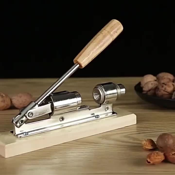 Heavy Duty Stainless Steel Nut Cracker with Efficient Lever Mechanism Powerful Crushing Mechanism for Walnuts,Hazelnuts,Almonds,Christmas Gifts