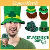 Chapéu de Leprechaun Irlandês com Trevo para Adultos para St. Acessório de Fantasia para o Dia de São Patrício