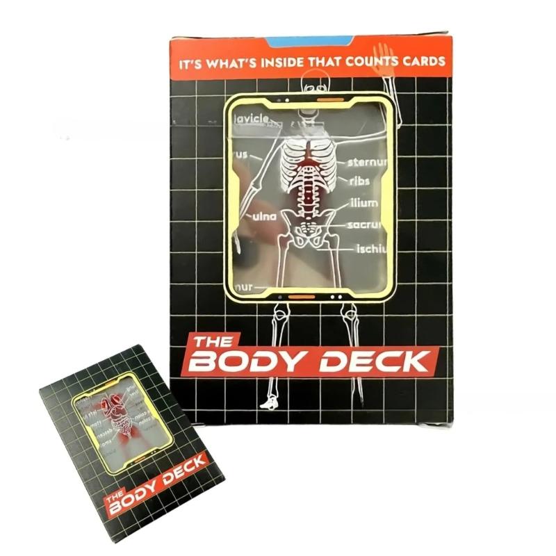 

3D Human Body Puzzle Card Deck Interactive Learning Tool Clear Playing Card For Anatomy Enthusiasts And Gamers Collector 1