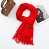 Cotton Solid Color Scarf for Women Winter Warm Wool Cashmere Scarf Autumn and Winter Women's Shawl Scarf Korean Style Atmosphere
