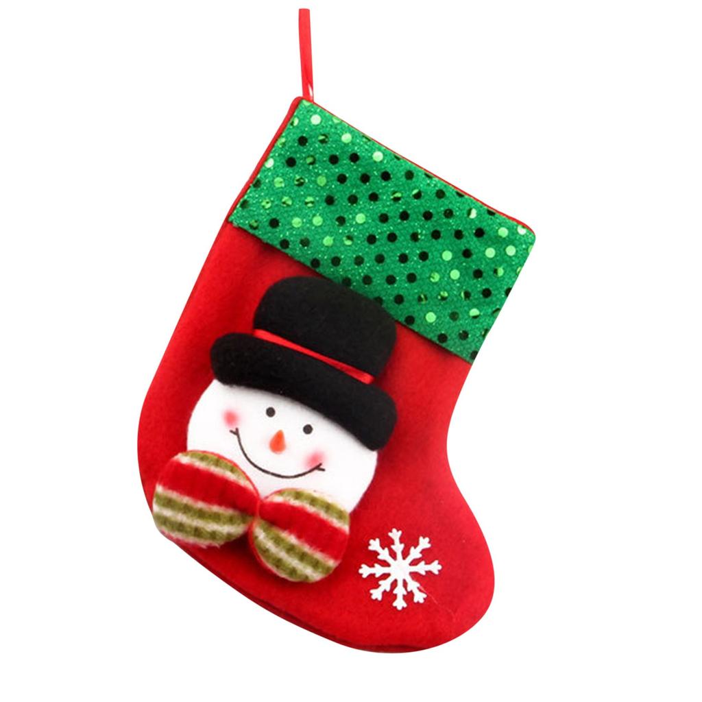 Christmas Stockings Xmas Gift Bags Fireplace Decoration Santa Claus Socks New Year Candy Holder Christmas Decor For Home