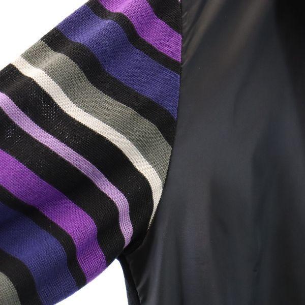 LANVIN combination Zip jacket 38 Black series Knit switching Women Used