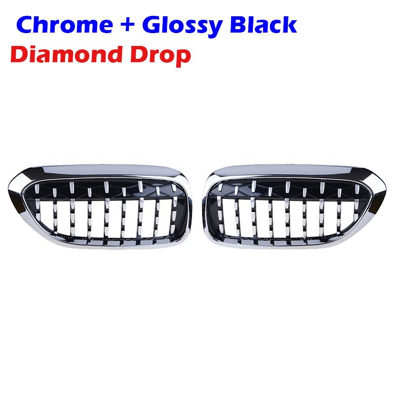 Rhyming Car Kidney Grill Diamond Drop Slat Sport Racing Eiamond Grille For BMW G30 G38 525i 528i 530i 540i 2017-2023