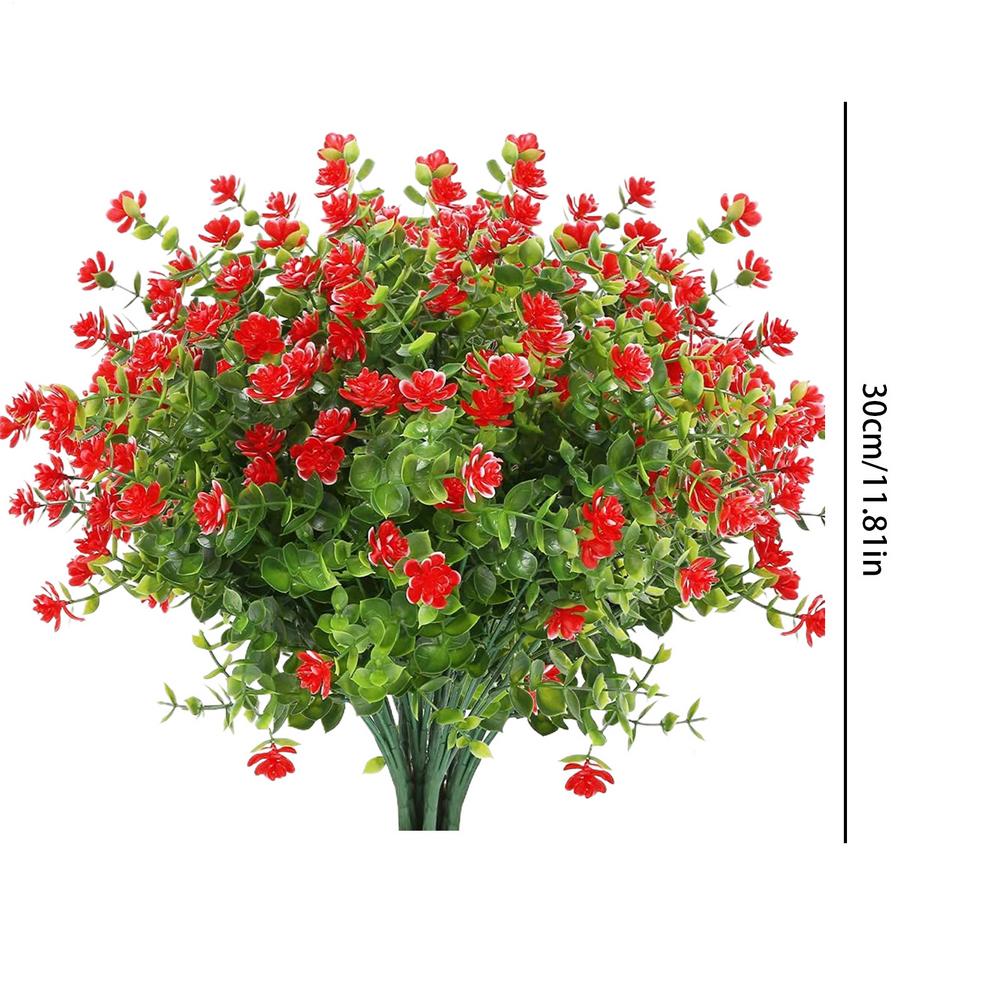 

Artificial Plants Indoor Spring Artificial Flowers UV Resistant Exquisite Home Decor Weatherproof Spring Decoration For Home червоний