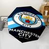 Manchester City Theme Automatic Umbrella, Lightweight & Portable, 8 Rib, Perfect for Outdoor Travel, Birthdays, Christmas, Gifts.