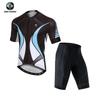 Mens Cycling Jersey Shorts Set - Quick-Dry Breathable Short Sleeve Kit Road Bike Riding In