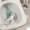 Vertical Silicone Toilet Brush with Bracket Long Handled TPR Bracket Set Household Artifact Bathroom Daily Cleaning Tool