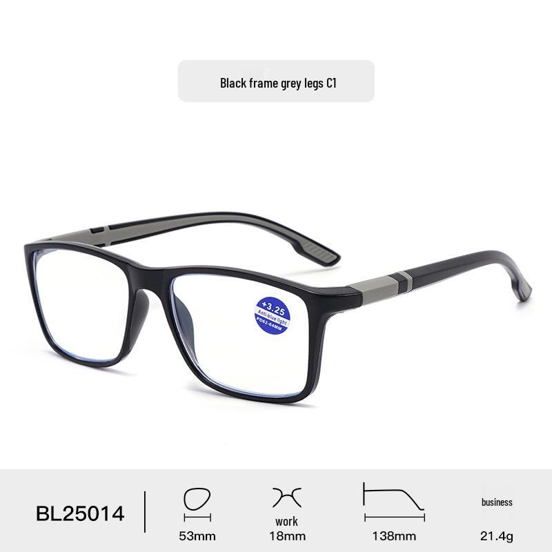 Anti-blue Light Photochromic Reading Glasses for Seniors - Stylish Unisex PC Frame