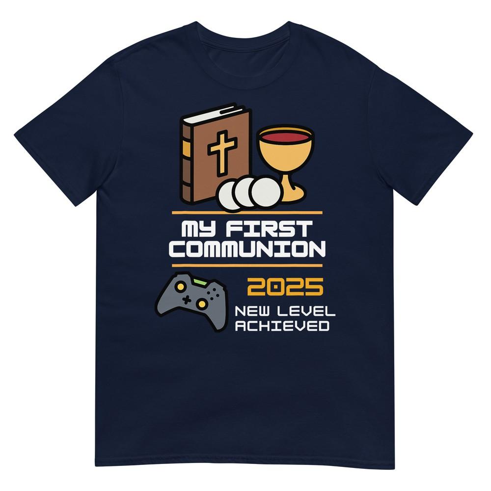 My 1st First Communion 2025 Boys Girls Controller Video Game Tshirt S