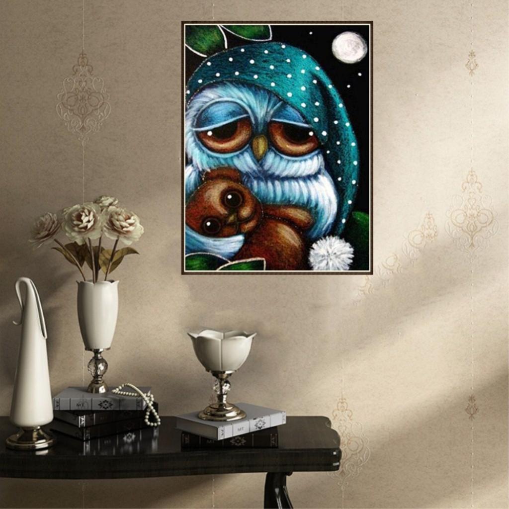 DIY 5D Cartoon OwlDiamond Embroidery Painting stitch for Kunst und Skulpturen - 2#