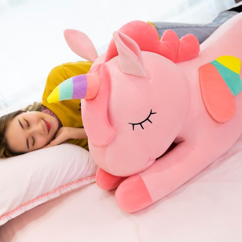 Cartoon Rainbow Unicorn Plush Toy Large Rainbow Angel Unicorn Doll Pillow Toy Gift