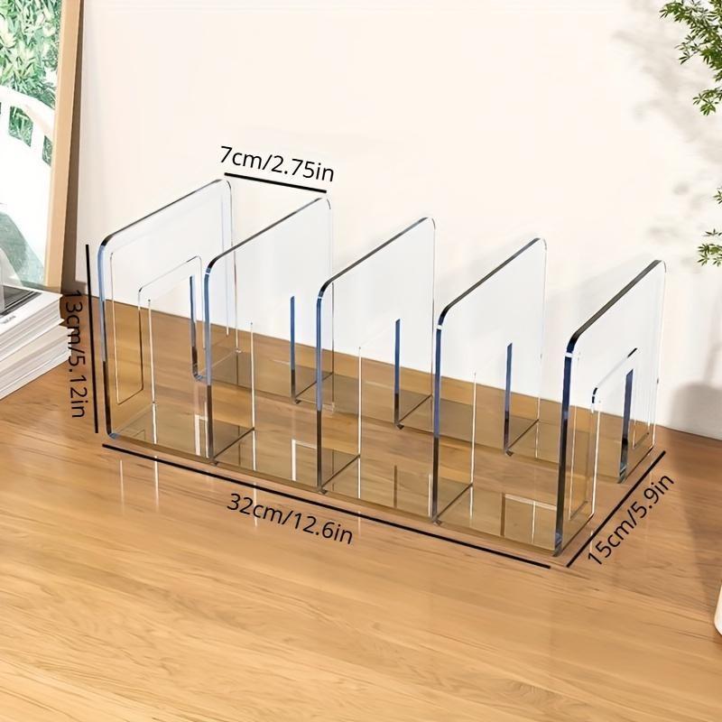 1pcs Transparent Acrylic Storage Rack, 4-grid Bag Storage Partition Board, Wardrobe Storage Rack, Makeup Closet Organizer, Bedroom Dorm Accessories