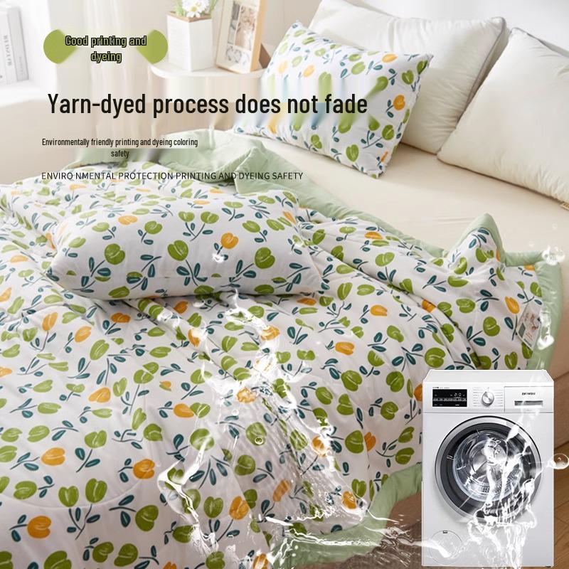Xinjiang Cotton Summer Air Conditioning Quilt, Machine Washable Thin Quilt for Dormitory, Ideal for Students