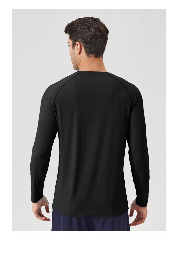 Men's Breathable Ice Silk Sun Protection Long Sleeve Running T-shirt