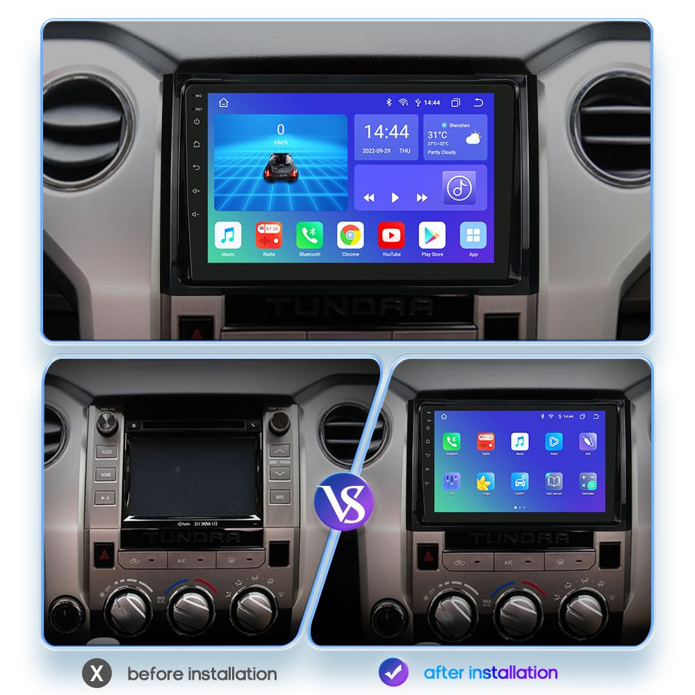 Hizpo Android 12 Autoradio for Toyota Tundra XK50 2014-2021 Car Radio Multimedia Video Player Navigation Stereo GPS Carplay 4G RDS BT Bluetooth RDS FM