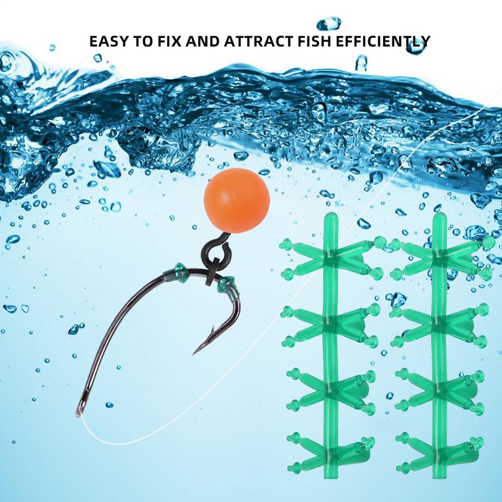 Fishing Fixed Soft Beads 10 Strings Soft Lightweight Fish Tackle Fishing Hook Keeper For Boating Kayak Trolling Inshore