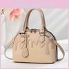 Vintage European Style Pu Shell Bag With Spliced Pattern For Womens Daily Office