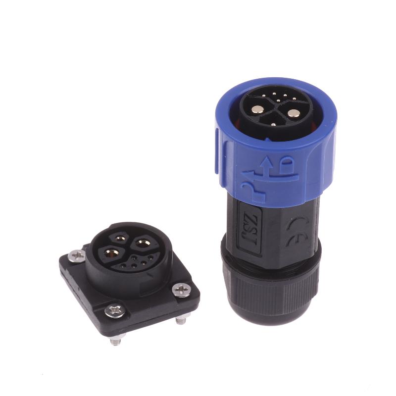 1Pcs 50A Energy Lithium Electric Bicycle Male Female Charging Port M23 2+1+5 Battery Connector Motorcycle Charger Plug Socket