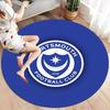 Portsmouth Football Club Round Area Rug,Carpet Rug for Living Room Bedroom Sofa Playroom Decor,Non-slip Floor Mat