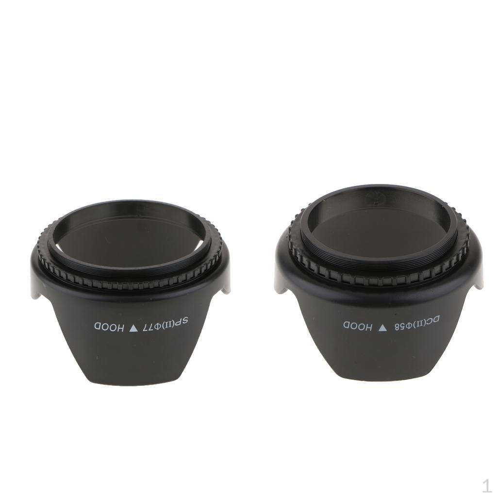 Plastic Standard Petal Flower Shaped Camera Lens Hood Suitable for 58mm/77mm Filters