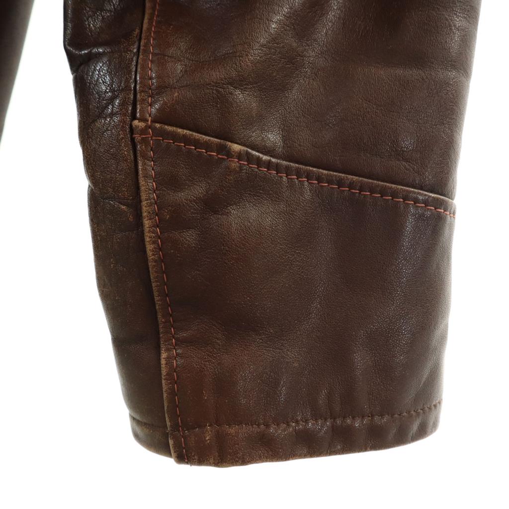 VINTAGE 60s 70s Talon Zip Tears Talon Single riders jacket Brown Men's Used