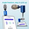 Foldable Mini Phone Microphone 3-pin Plug Wireless Recording Microphone Stereo Studio Mic KTV Karaoke For Android Phone