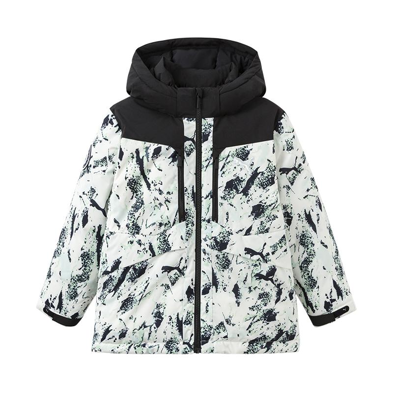 PUMA Sportstyle Down Jacket Kids Black Green Tone 353424107107-00394 110