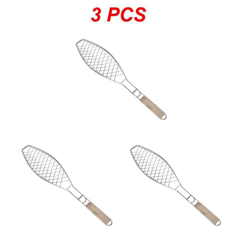 Outdoor Roasting Fish Grilling Basket Vegetable with Folding Handle Flexible Nonstick Barbecue Tool Portable Burger Mesh BBQ