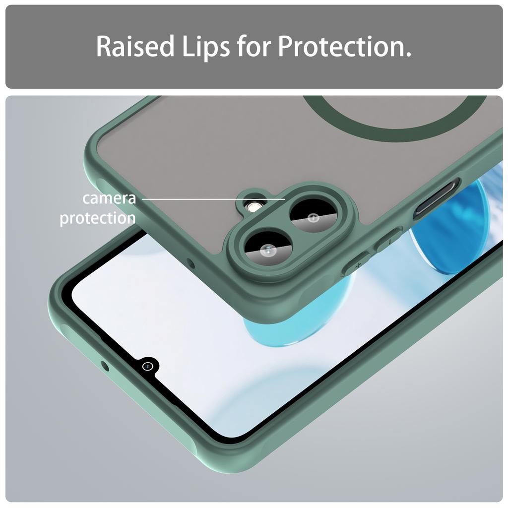 Samsung Galaxy A07 4G/F07 4G/M07 4G Phone Case,Magnetic Shockproof Phone Case,Bumper Hybrid Cover for Samsung Galaxy A07 4G/F07 4G/M07 4G