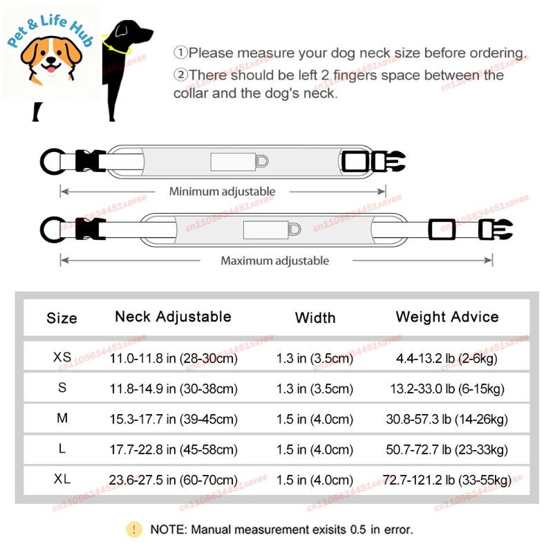 Premium Personalized Dog Collar Mesh Breathable Reflective Pet Collar Durable Comfortable Necklace for Small Medium Large Dogs