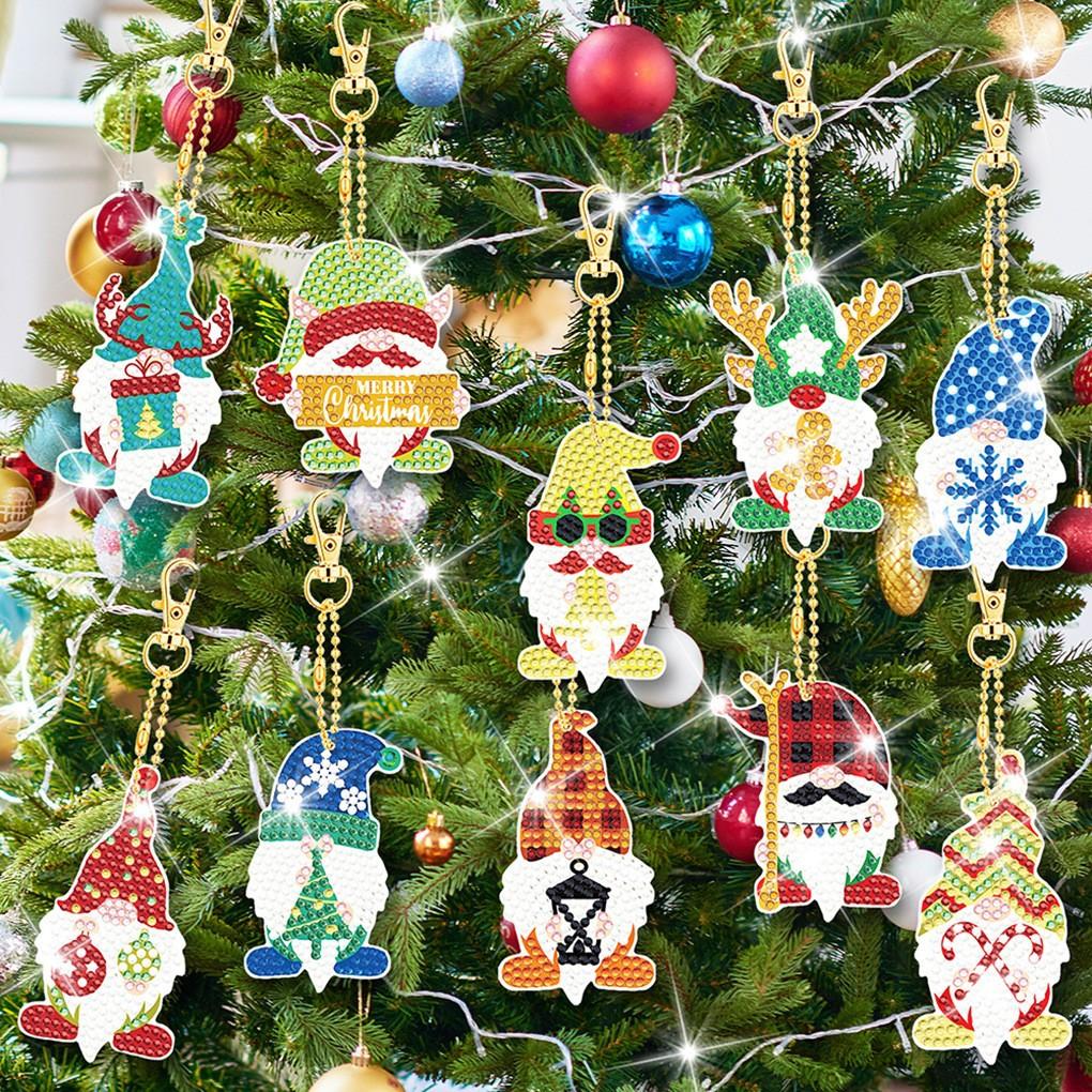 New Diy Diamond Painting Keychain Handmade Acrylic Pendant Jewelry Christmas Single-Sided Diamond Decoration Diamond Painting