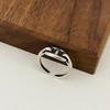 Retro Geometric Pig Nose Ring: Stylish Open Luxury, Korean Fashion Finger Ring for Women