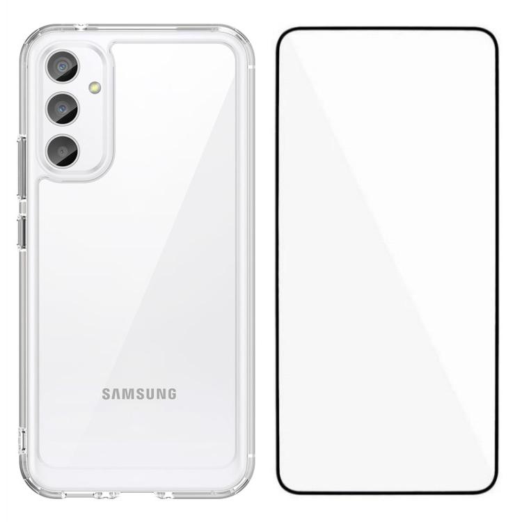 

WANLONFENG MF Series for Samsung Galaxy A54 5G Case TPU+Acrylic Clear Phone Cover with Tempered Glass Film A
