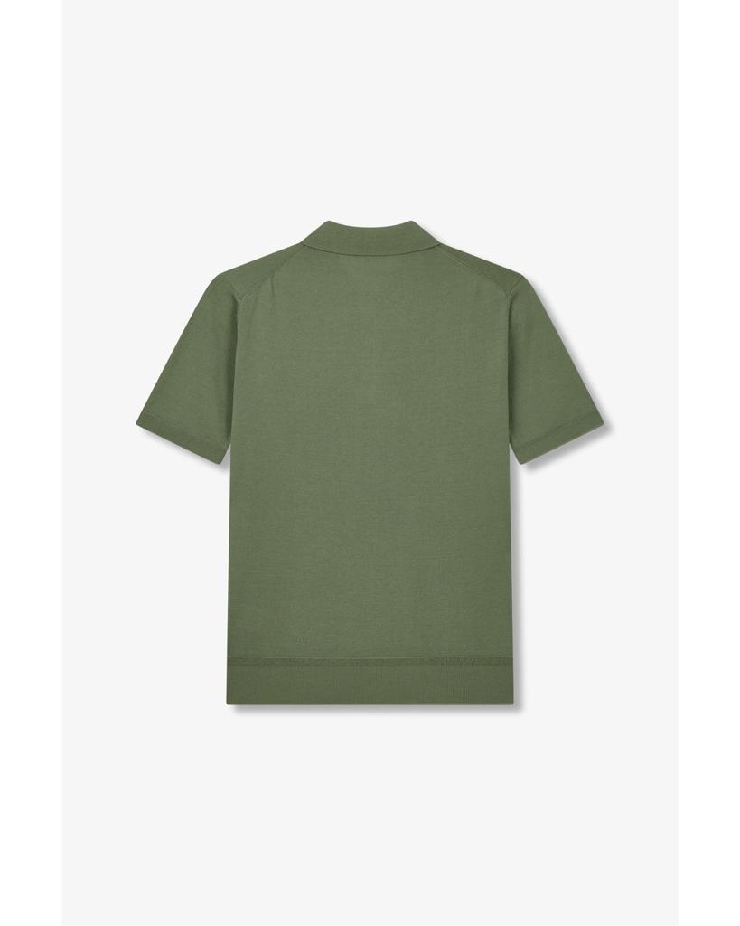 MAN ON THE BOON Essentials Short Sleeve Polo Sweater_Olive 4714113020
