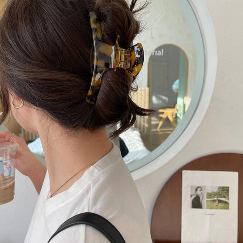 Zea French Pin Hopi Marble King Cellulose Hair Clip Aurora Marble