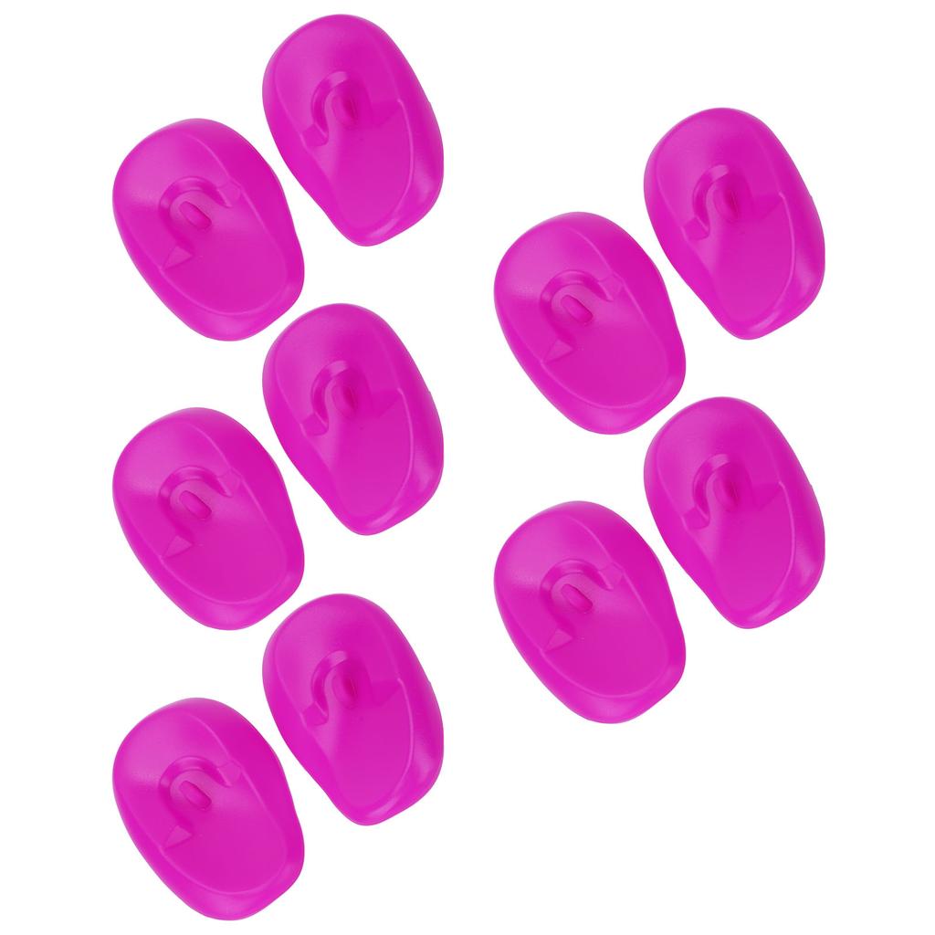 Hair Dye Ear Cover Lightweight Professional Silicone Ear Guards for Salon Home Hairdressing Shower 10pcs