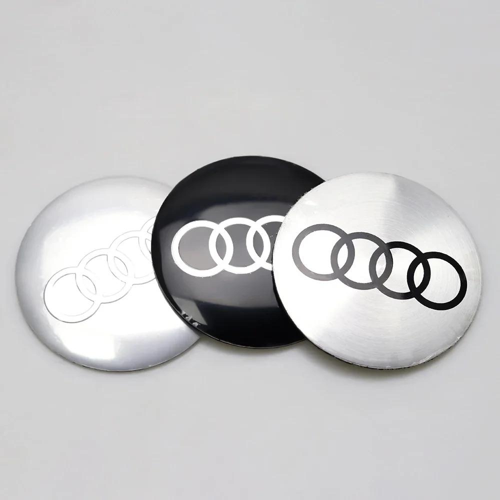 4er Set Radnabendeckel Aufkleber Auto Radkappen für Audi S RS A3 A4 B8 A6 A5 Q5 A7 - Mehrere Größen 56/60/63/65/68mm