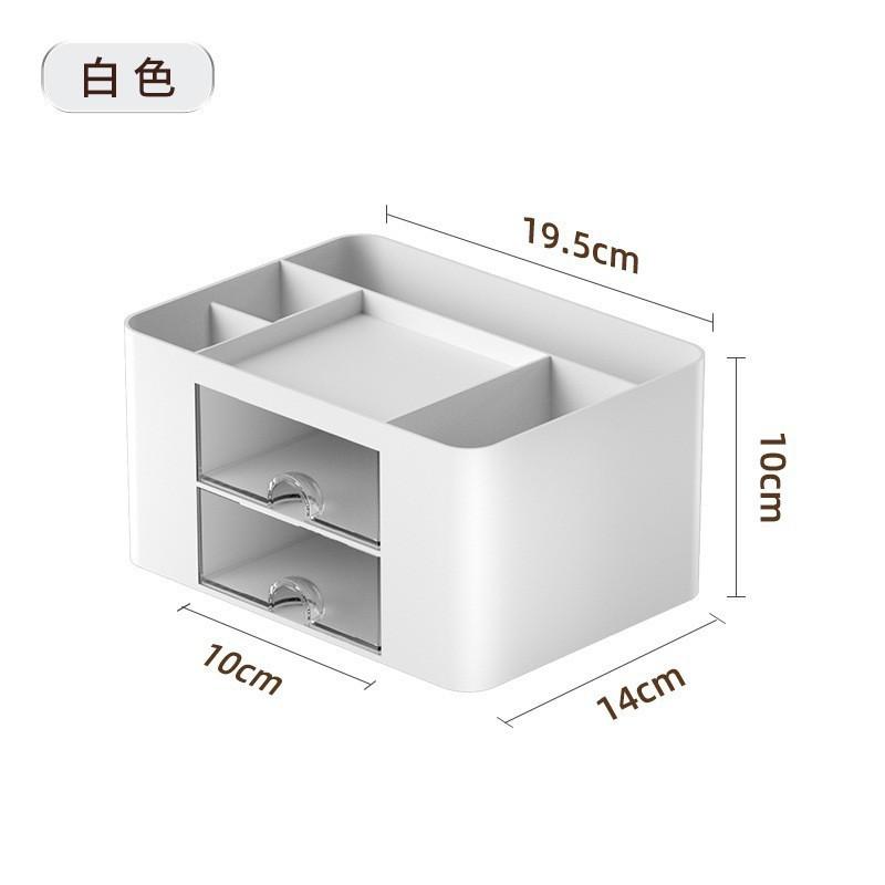1PC Porta Penne Con 2 Cassetti Porta Matite Multifunzionale Per Scrivania Porta Oggetti Scatola Portaoggetti Per Scrivania Forniture per Ufficio Tavolo da Toeletta