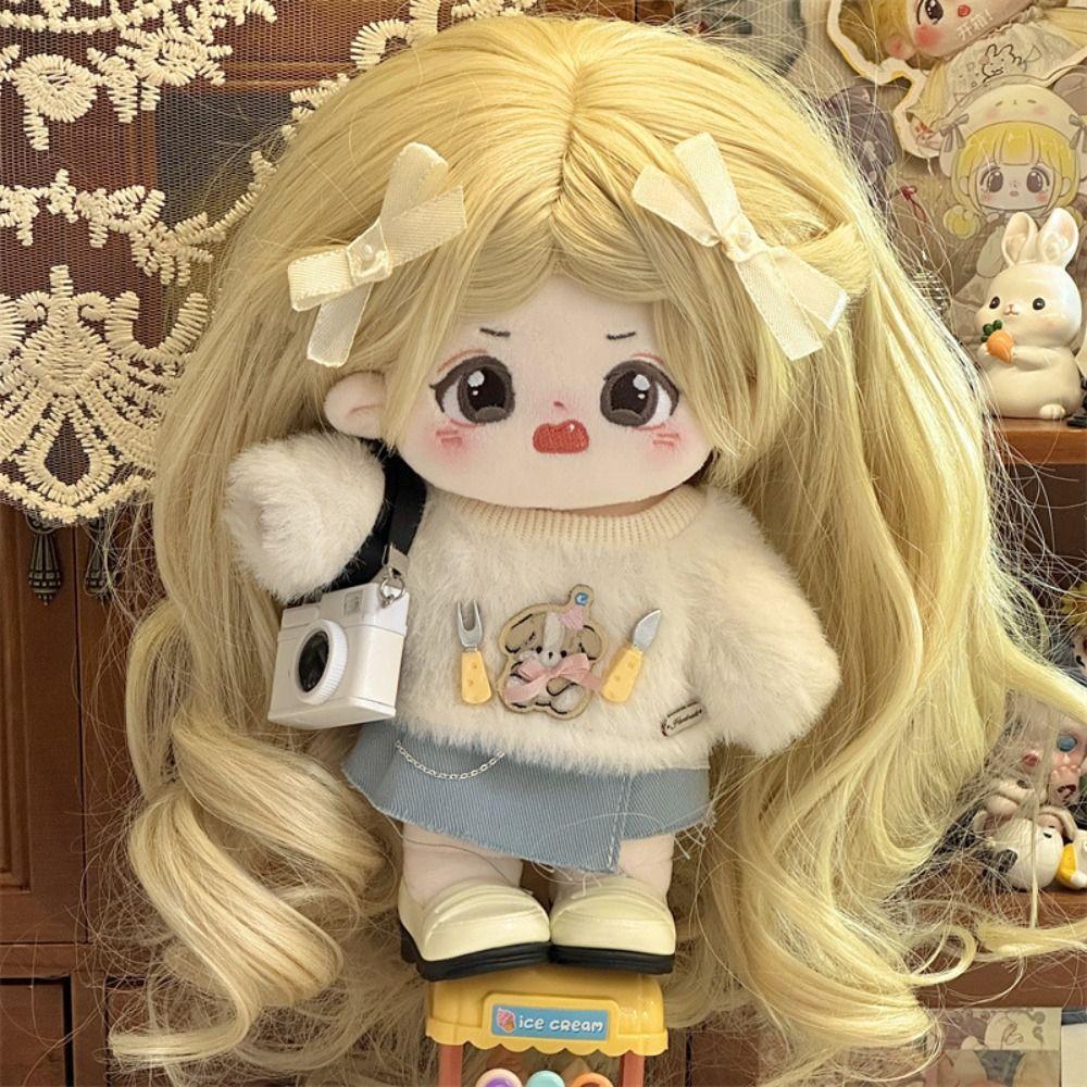

Long Curly Hair Plush Doll Wigs Clamping Idol Star Doll Hair Doll Chemical Fiber Wig BJD Doll style D