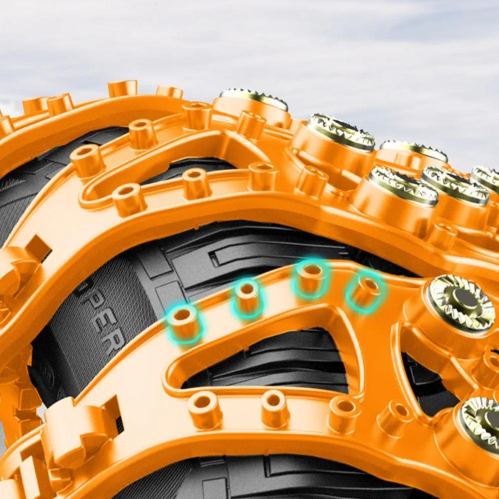 Universal Self-Tightening Snow Chains for Cars SUVs and Trucks Enhanced Traction for Ice and Snow Easy Installation
