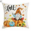 Cushion Case Single Side Printed Decorative Flax Fashion Farmhouse Thanksgiving Home Cushion Case Daily Use